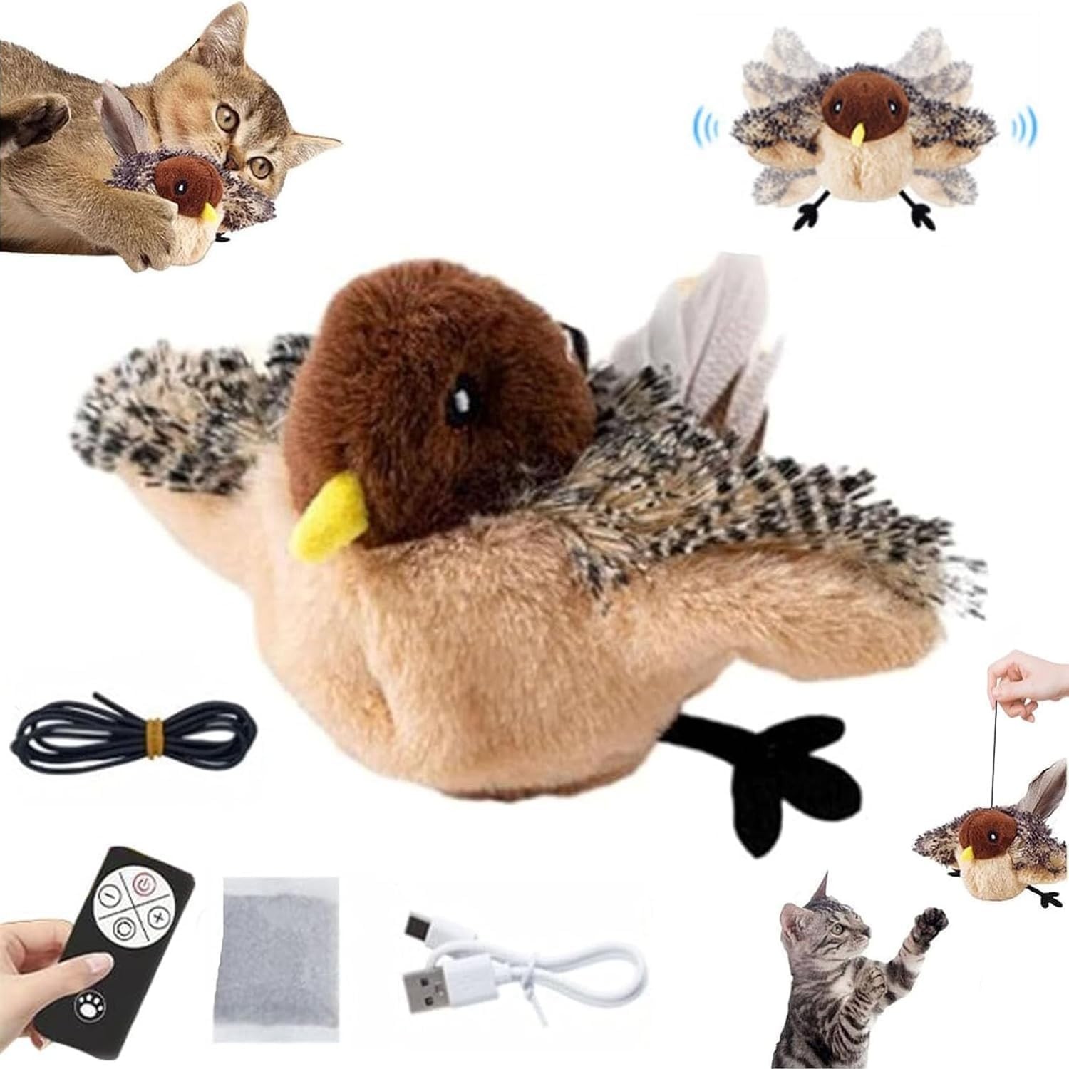 Cat Toy Flapping Wings Remote Control
