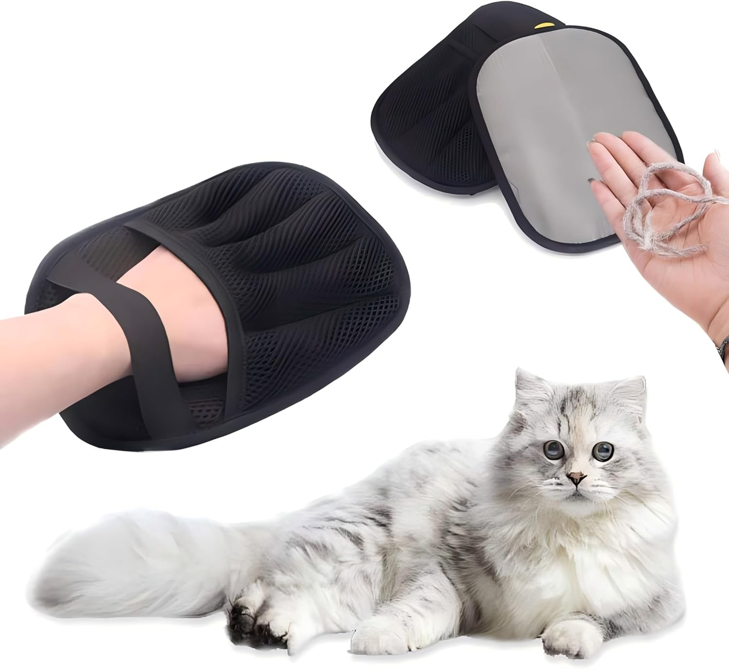 2-Pack Electrostatic Pet Hair Removal Gloves